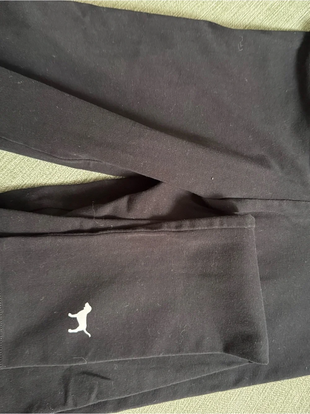 PINK Victoria's Secret Black Yoga Leggings with White Logo - Picture 2 of 3